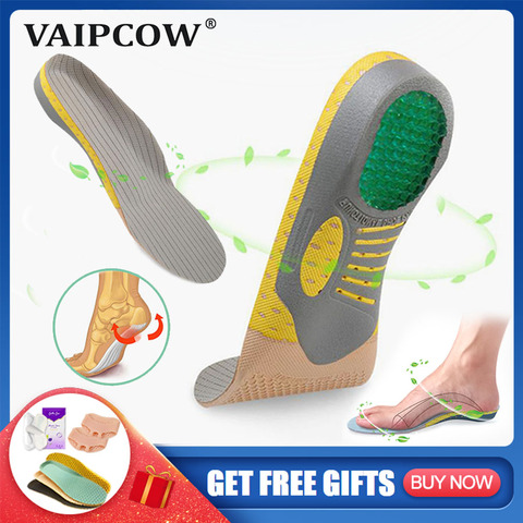 VAIPCOW PVC Orthopedic Insoles EVA Orthotics flat foot Health Sole Pad for Shoes insert Arch Support pad for plantar fasciitis ► Photo 1/6