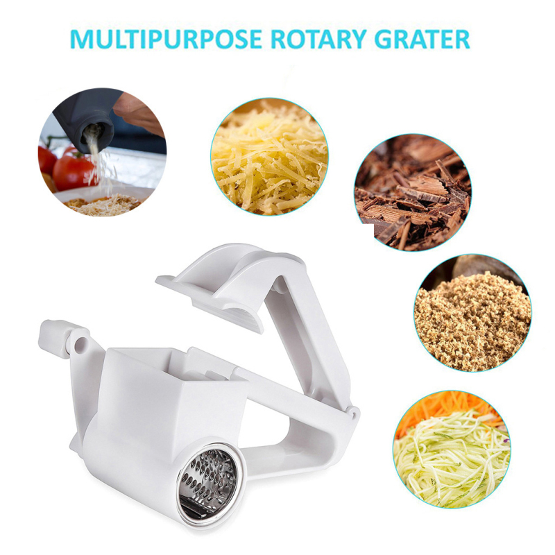 1pc Rotary Cheese Grater Hand-cranked Cheese & Ginger Mill Plastic  Multifunctional Grater Slicer