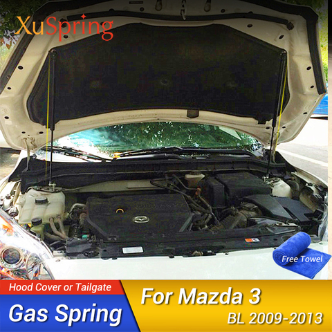 For Mazda 3 Mazda3 BL 2009 2010 2011 2012 2013 Car Front Hood Cover Gas Spring Support Hydraulic Rod Strut Damper Two Sides ► Photo 1/2