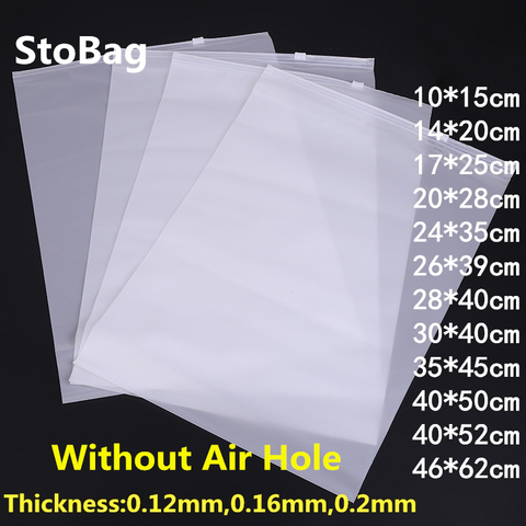 StoBag 10pcs Frosted Clear Plastic Package Cloth Travel Storage Bag Custom Waterproof Bag Zipper Lock Self Seal Matte Portable ► Photo 1/6