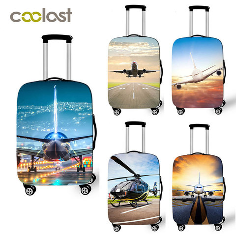 Airplane Design Luggage Cover for 18-32 Inch Trolley Case Bag Aircraft Helicopter Suitcase Protective Covers Travel Accessories ► Photo 1/6
