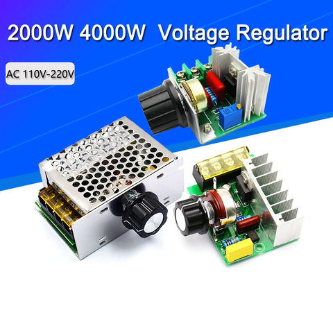 2000W 4000W 220V High Power Voltage Regulators SCR Speed Controller Electronic Voltage Regulator Governor Thermostat ► Photo 1/5