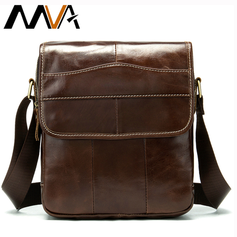 MVA Messenger Bag Men's Genuine Leather Bags for Men Vintage Crossbody Shoulder Bag Leather Men Messenger Bags Handbags Man ► Photo 1/6