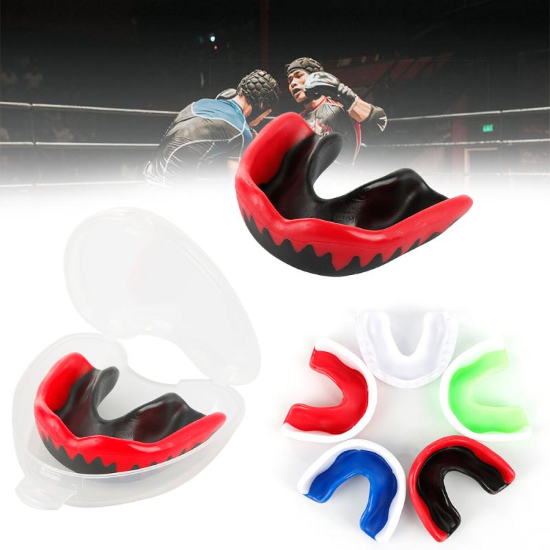 Blue Adult Mouth Guard Silicone Teeth Protector Mouthguard Boxing Sport Karate 