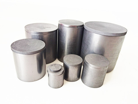 High-purity graphite melting crucible casting with lid melting tool gold silver copper 5 size ► Photo 1/4