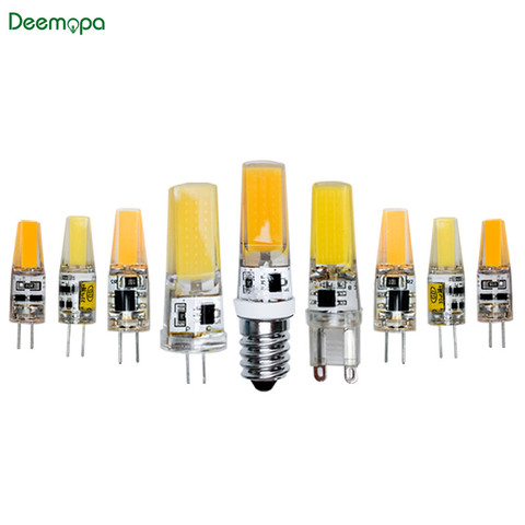 10pcs Dimmable COB G4 Bulb LED 6W 10W AC 220V ACDC 12V LED Lamp