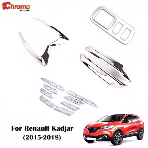 For Renault Kadjar 2015 2016 2017 2022 Chrome Rear Trunk Fog Lamp Light Switch Cover Grill Trim Molding Car Styling Accessories ► Photo 1/6