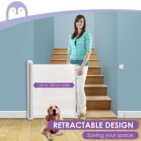 Retractable Baby Safety Gate Lightweight Durable Mesh Pet Dog Gate For Doorways Stairs Hallways Indoor/Outdoor ► Photo 1/6