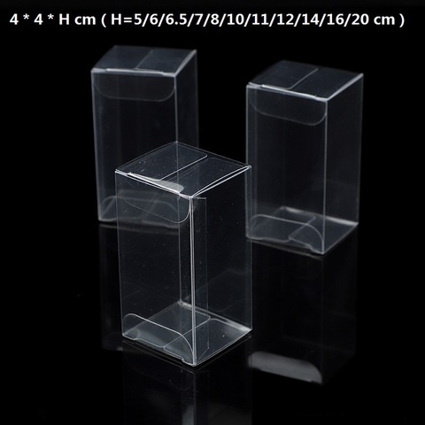 Packing Gift Pvc Box Spuare Clear Wedding Favor Sweet Candy Boxes Chocolate Cake Fruit Toys Model Gift Packaging Plastic Boxes ► Photo 1/6
