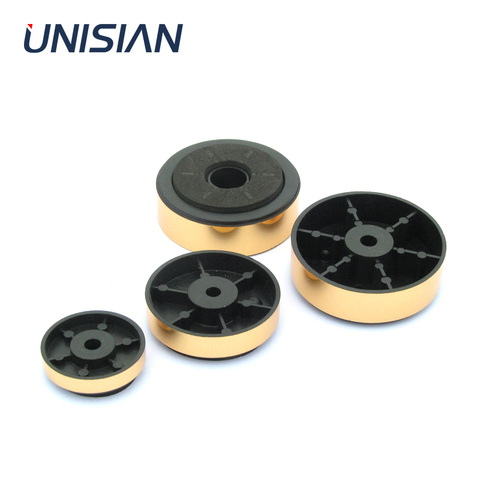 UNISIAN 4Pcs Speaker Feet Pad Gold Color Amplifier Feets  Shock Absorption Damping Feets For DIY Audio Stereo Speakers ► Photo 1/6