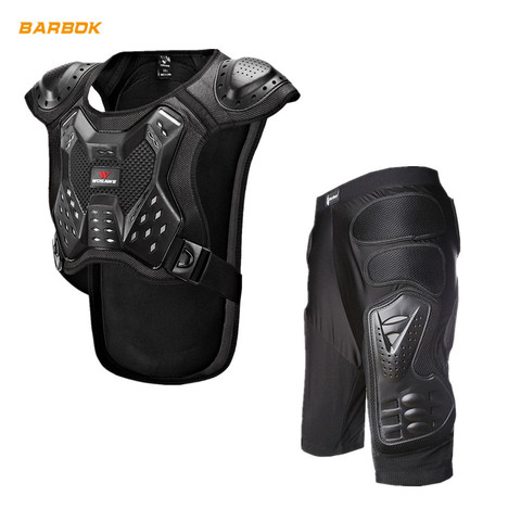 WOSAWE Motocross Body Armor Jacket Men Vest Gilet Protective Gear Shorts MTB Motorcycle Windbreaker Coat Chest Back Support ► Photo 1/6