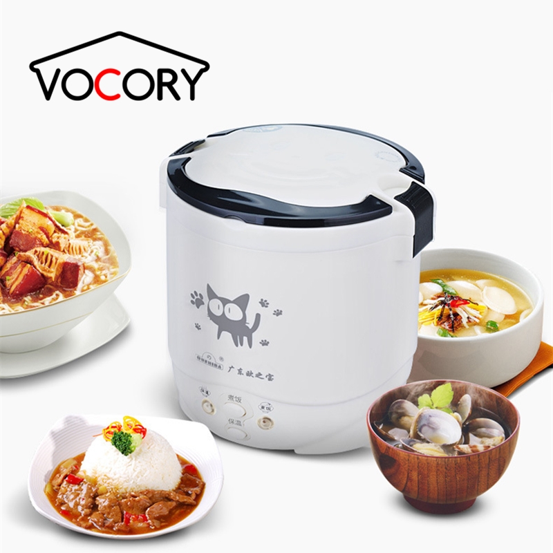 12V 24V 1.6L Car Rice Cooker Portable Soup Cooking Pot Mini Food