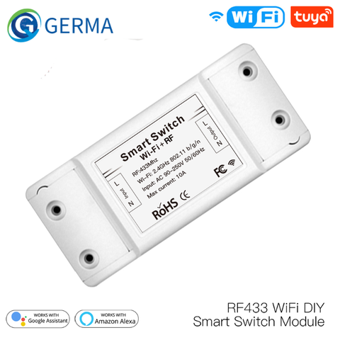 RF433 WiFi DIY Smart Switch Module RF433 Remote Control for Smart Automation Smart Life/Tuya Work with Alexa and Google Home ► Photo 1/6