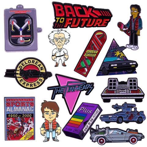 DZ662 Back To The Future Collection Creativity Enamel Pins Women Badge Backpack Collar Lapel Pin Hat Jewelry ► Photo 1/6