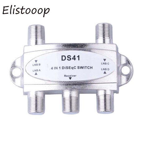 New TV DiSEqC Switch 4x1 DiSEqC Switch Satellite Antenna Flat LNB Switch For TV Receiver High Quality ► Photo 1/5