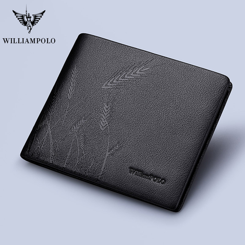 WILLIAMPOLO men wallets designer wallets famous brand wallet 2022 small leather men Bifold  purse Original new Card Case Cowhide ► Photo 1/6