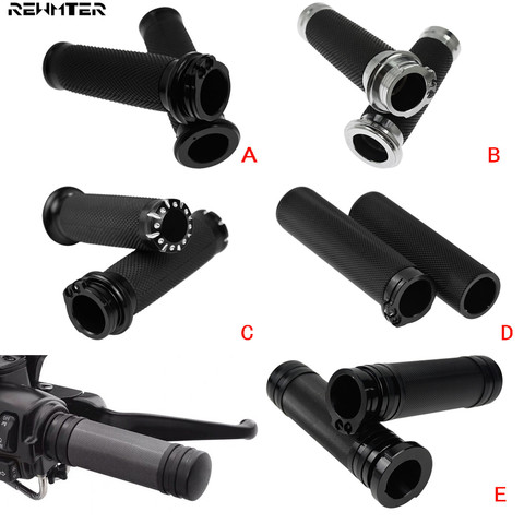 Motorcycle CNC Handlebar Hand Grip 1'' 25mm Handle Bar Grips For Harley Sportster XL 883 1200 Touring Dyna Softail Road King ► Photo 1/6