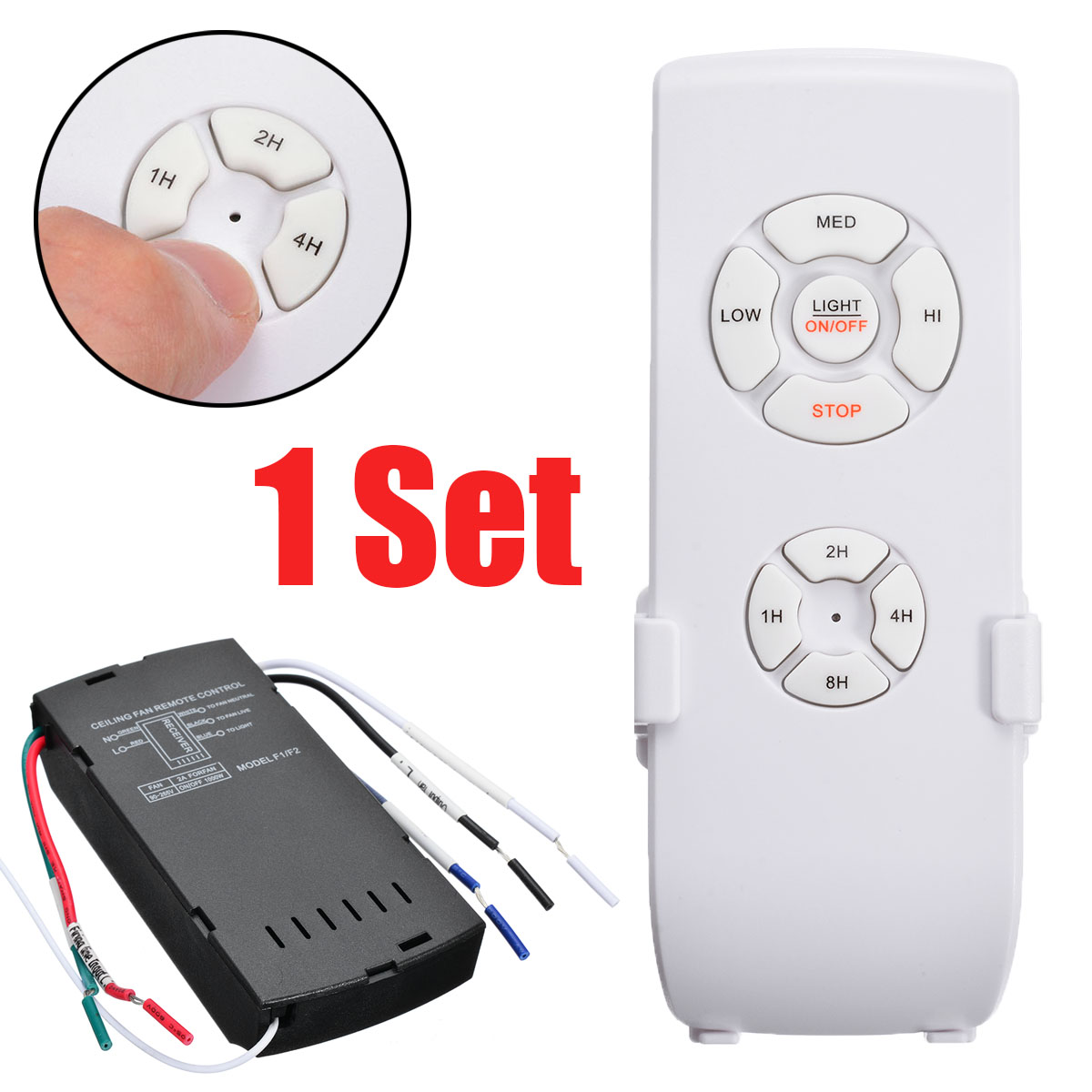 Universal Ceiling Fan Lamp Remote Control Kit 90265V Timing Control
