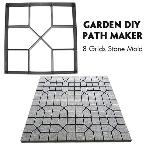 DIY Path Maker Pavement Model for School Home Garden Concrete Stepping Stone Cement Mould Brick Stencil Plastic Decoration Tools ► Photo 1/6