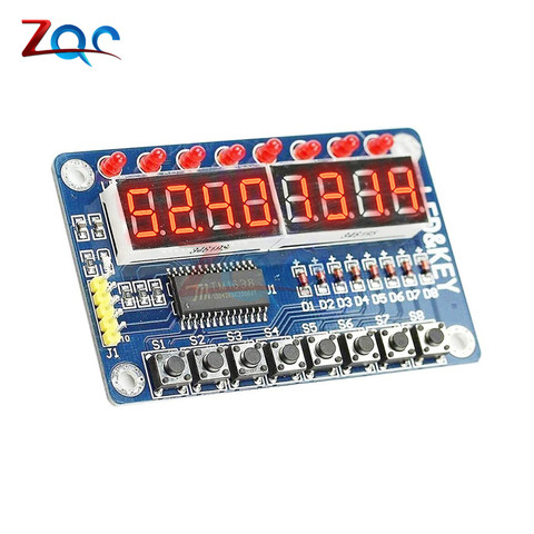 TM1638 8 Bits Digital LED Tube Display Module with 8 LEDs 8 Button Keys for AVR Arduino ARM ► Photo 1/6