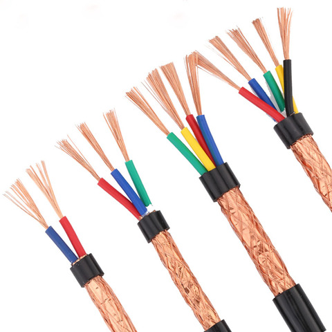 5 Meters RVVP Shielded Cable 2 Core 3 Core 4 Core 0.3 0.5 0.75 1 1.5 mm Audio Signal Line Free Shipping ► Photo 1/6