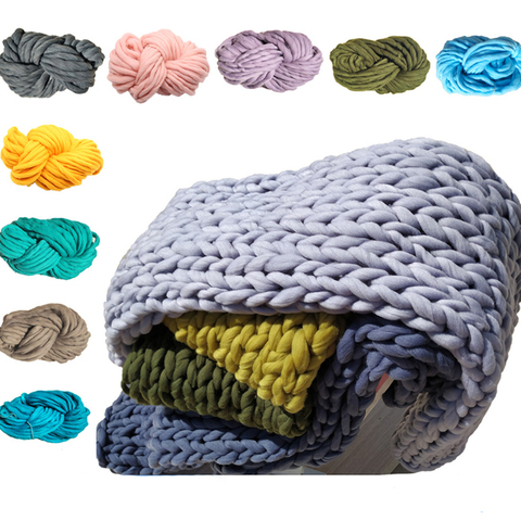 Super Chunky Yarn Wool Blended Arm Knitting Blanket Yarn Bulky