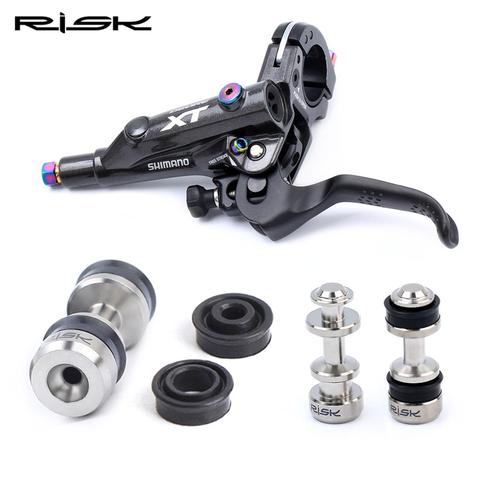 RISK Titanium Alloy XT M8000 M7000 SLX M785 Bike Brake Lever Piston Bicycle Hydraulic Disc Brake Piston Rod Seal Repair Part ► Photo 1/5