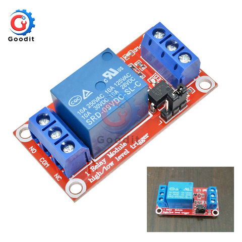 DC 5V 9V 12V 24V 1 Channel Relay Module With Optocoupler Shield Board High And Low Level Trigger Power Supply Module For Arduino ► Photo 1/6