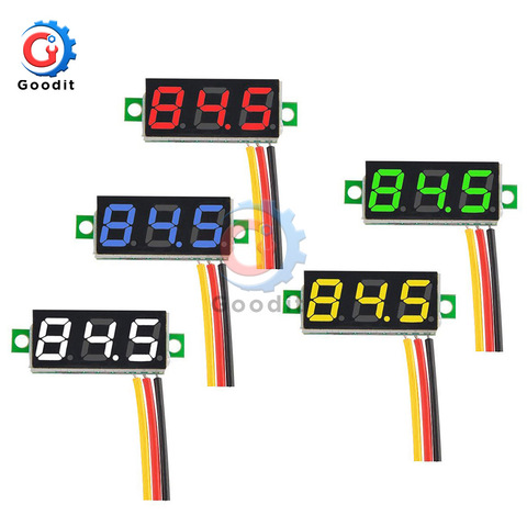 0.28 inch DC LED Digital Voltmeter 0-100V Voltage Meter Auto Car Mobile Power Voltage Tester Detector 12V Red Green Blue Yellow ► Photo 1/6