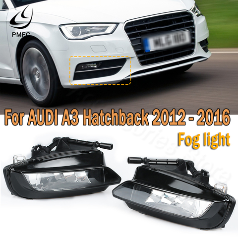 PMFC Fog Light Front Bumper Lower Halogen Fog Lamp  For AUDI A3 Sportback Hatchback 2012 2013 2014 2015 2016 8V0941699C ► Photo 1/6