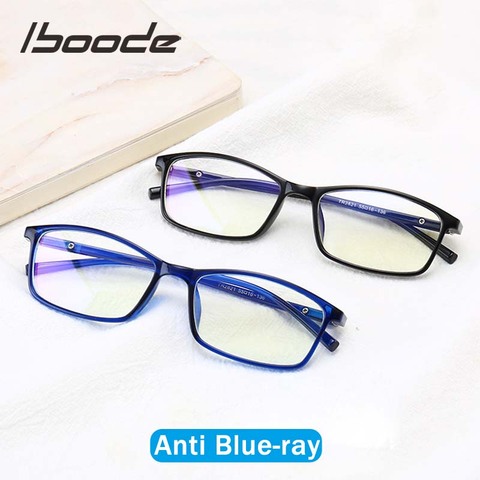 iboode Anti Blue Light Blocking Reading Glasses Men Square Computer Eyeglasses Spectacle With Diopter +1.0 1.5 2.0 2.5 3.0 3.5 4 ► Photo 1/6