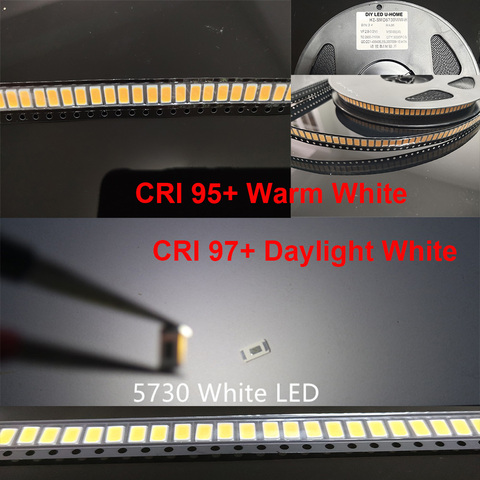 High CRI 95+ Warm White/97+ Daylight White SMD5630/5730 LED Chips Ultra Bright 150mA 0.45W LED Emitting Diodes for DIY LED Light ► Photo 1/6