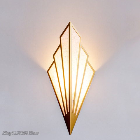 Nordic Industrial Fan Wall Lamps Sconce Vintage Led Golden Wall Lights for Bedroom Corridor Loft Decor Light Fixtures Luminaire ► Photo 1/6
