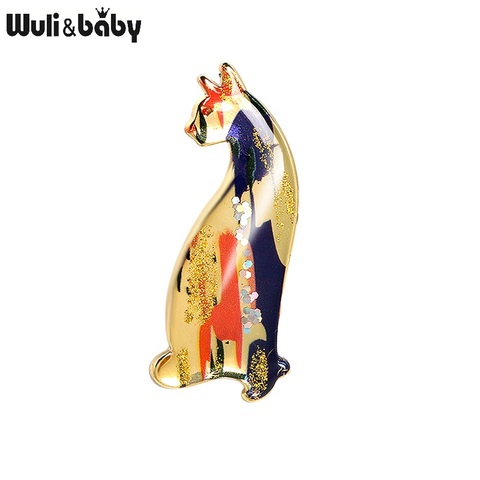 Wuli&baby New Style Enamel Lepoard Animal Brooches For Women Party Casual Office Brooch Pins Gifts ► Photo 1/6