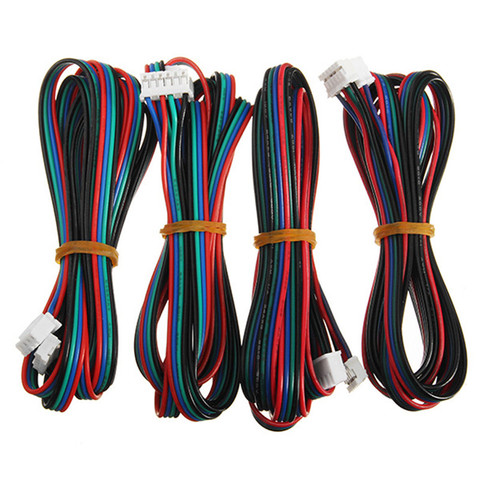 4pcs 100/200/300cm 4pin to 6pin XH2.54 NEMA 17 Stepper Motor Cable AWG26 DuPont line For 3D Printer 42 Stepper Motor ► Photo 1/6