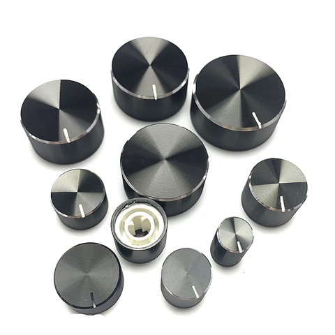 Aluminum Alloy Potentiometer Knob Cap Volume Control Knob Hat Rotation Switch for  6 mm roll shaft/D-axis ► Photo 1/5