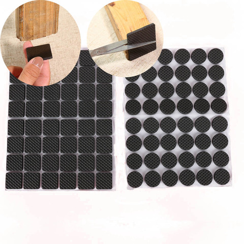 48 Pcs Non-slip Self Adhesive Furniture Rubber Table Chair Feet Pads Round Square Sofa Chair Leg Sticky Pad Floor Protectors Mat ► Photo 1/6