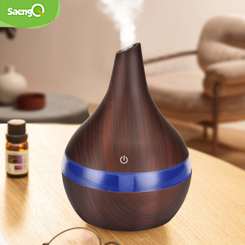 saengQ Humidifier Electric Aroma Air Diffuser Wood Ultrasonic Air Humidifier Essential Oil Aromatherapy Cool Mist Maker For Home ► Photo 1/6