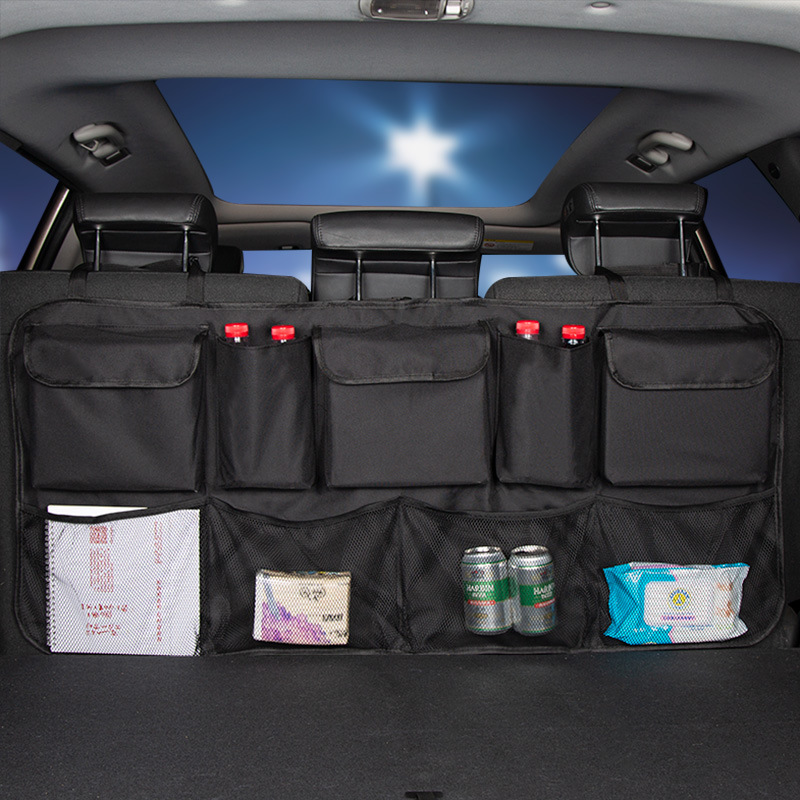 Car Seat Back Multi-Pocket Storage Bag Organizer Tidying Interior Accessory 