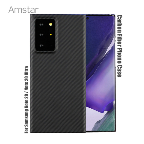 Amstar Genuine Carbon Fiber Phone Case for Samsung Note 20 Ultra Galaxy S20 Ultra S20 S10 Plus Carbon Fiber Hard Cover Cases ► Photo 1/6