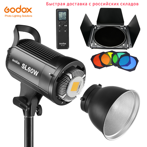 Godox LED Video Light SL-60W SL60W 5600K White Version Video Light Continuous Light Bowens Mount for Studio Video Recording ► Photo 1/6