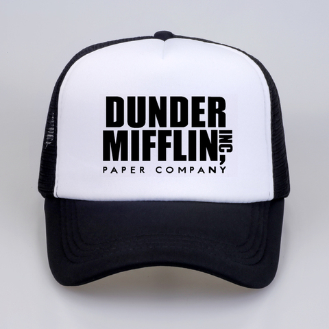 2022 summer Men Print The Office TV Show Dunder Mifflin Baseball Cap Unisex Casual Mesh Trucker cap Letter Adjustable sports hat ► Photo 1/6