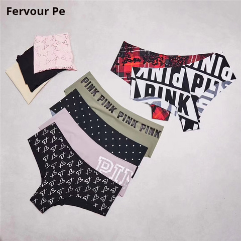 Fashion Cotton Women Letters Panties Underwear Seamless Female