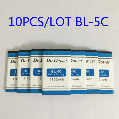 10PCS/LOT Original Do Dower 1100mAh Bateria BL-5C Battery For Nokia 6600 2610 2600 2300 6230 6630 N70 71 72 N91 E60 BATTERY BL5C ► Photo 1/6