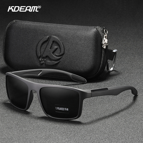 High Quality Italy Design TR90 Polarized Sunglasses Men Women Sports Driving Shades KDEAM UV400 Unbreakable Sun Glasses With Box ► Photo 1/6