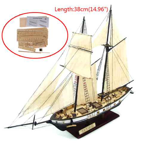 New 1:130 Sailing DIY Ship Assembly Model Classical Wooden Boat Decoration Wood ► Photo 1/6
