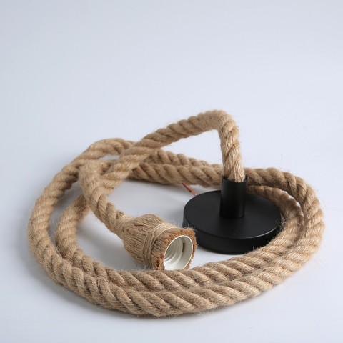 Hemp Rope Pendant Lights Vintage Retro Loft Industrial Hanging Lamp for Living Room Kitchen Home Light Fixtures Decor Luminaire ► Photo 1/6
