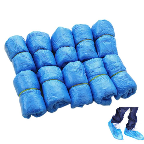 100PCS Waterproof Boot Covers Plastic Disposable Shoe Covers Overshoes ► Photo 1/6