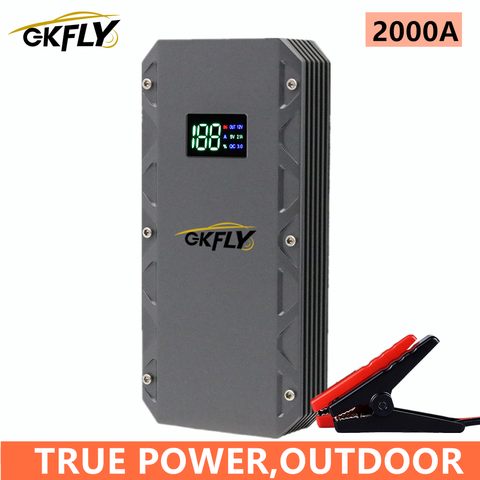 GKFLY New 2000A Car Jump Starter Starting Device Portable Power Bank Car Battery Booster Jumpstart for Petrol Diesel Car ► Photo 1/6