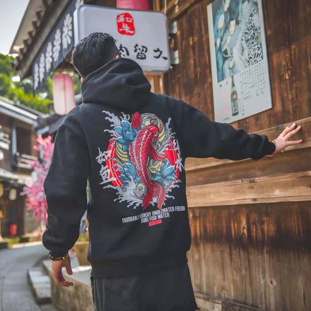 Fashion Harajuku Hoodie Sweatshirt Mens Casual Black Hip Hop Japan Hoodie Streetwear Clothing Top Coat Male Winter Hoodies - Price history & Review | AliExpress Seller Store Alitools.io